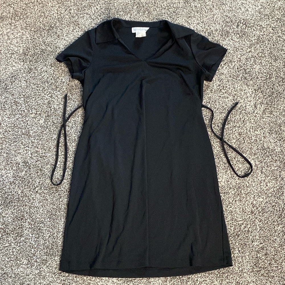 Motherhood dress top with a tie Maternity mini dress